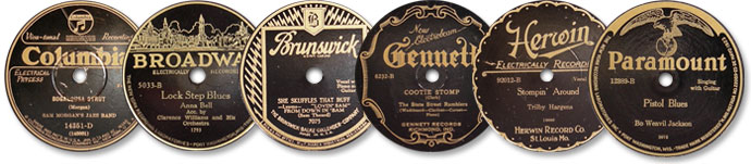 78 Labels - Columbia, Broadway, Brunswick, Gennett, Herwin, Paramount